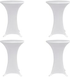 vidaXL 4 db fehér sztreccs asztalterítő bárasztalhoz Ø70 cm (279069)