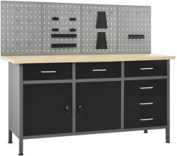 vidaXL munkapad négy fali panellel (3053430)