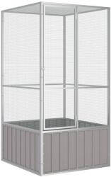 vidaXL szürke horganyzott acél madárketrec 111x107x211, 5 cm (171551)