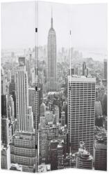 vidaXL fekete-fehér New York mintás paraván 120 x 170 cm (245857)