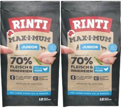 RINTI MAX-I-MUM Junior Chicken csirkével kölyökkutyáknak 2 x 12 kg