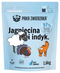 Paka Zwierzaka Száraz tápanyag Bárány és pulyka macskáknak M 1, 6 kg