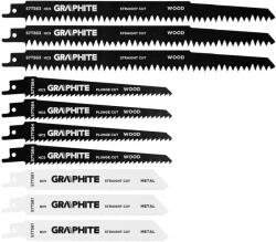 Graphite by GTX Orrfűrészlap (kardfűrészlap) készlet fémhez és fához, 10db - GRAPHITE (57T566)