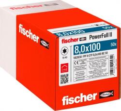 Fischer 562930 FPF II CTF 8, 0 x 100 BC 50 Facsavar 8 mm 100 mm TX Acél Galvanikusan cinkezett 50 db (562930) (562930)