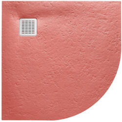 Roca Terran extra lapos íves műgyanta zuhanytálca, csúszásgátló felülettel 900 x 900 x 28 Coral (AP10538438401730)