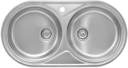  Roca Duo rozsdamentes acél kétszárnyú konyhai mosogató