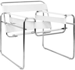 King Home IVAN Modern Műbőr Fotel Fehér Króm (KHM-KH1501100302) - prodis