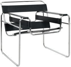 King Home IVAN Modern Fotel Műbőr Fekete Króm (KHM-KH1501100203) - prodis