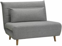 SIGNAL MEBLE Spike Kinyitható Szürke Szövet Fotel Bükkfa Lábakkal (SIG-SPIKESZBU)