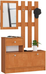 AKORD AKORD Klasszikus Égerfa Előszobai Bútor Szett Tükörrel (AKO-PP0PZESOLC001)