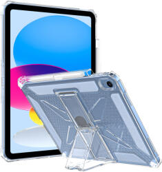 telefonultău Husa de protectie telefonultau® pentru Apple iPad 11th Gen (2025), 11 inch, silicon transparent antishock cu colturi intarite, suport integrat pentru tableta si stylus, ideala pentru filme, jocuri