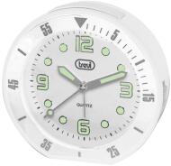 Trevi kvarc ébresztőóra nagy, világító számlappal, fehér (15503)