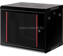 Lande PROlineB 600x450 lapraszerelt 9U 19" fali rack szekrény (fekete) (LN-WB-09U6045-BL-F) (LN-WB-09U6045-BL-F)