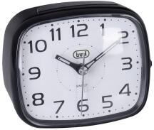 Trevi kvarc ébresztőóra LED megvilágítással, fekete (15501)