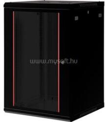 Lande PROlineB 600x600 lapraszerelt 18U 19" fali rack szekrény (fekete) (LN-WB-18U6060-BL-F) (LN-WB-18U6060-BL-F)