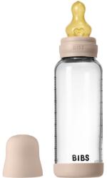 BIBS Baby Glass Bottle Round Latex antikólikás cumisüveg Blush 240 ml