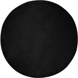 vidaXL Csúszásgátló Műnyúl Szőnyeg Olite Fekete Ø 160 cm Poliészter 42021736 (42021736)