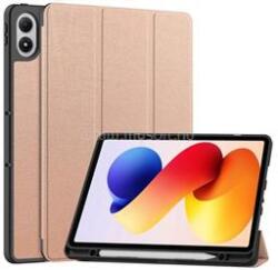 Gigapack Poco Pad M1 / Redmi Pad 2 Pro GIGAPACK Tok álló, bőr hatású aktív FLIP, ceruza tartó, ROZÉARANY (GP-179087) (GP-179087)