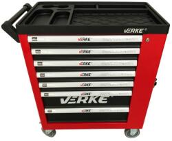 VERKE Szerelőkocsi szerszámokkal 7 fiókkal, szekrénnyel, 142db V33106 (V33106)