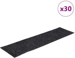 vidaXL 30 db szürke lépcsőszőnyeg öntapadós téglalap alakú 76x20 cm 3365722 (3365722)