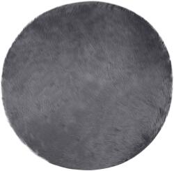 vidaXL Műgyapjú Szőnyeg Tafalla Antracit Ø 160 cm Poliészter 42021604 (42021604)