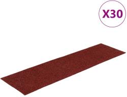 vidaXL 30 db piros lépcsőszőnyeg öntapadós téglalap alakú 76x20 cm 3365725 (3365725)