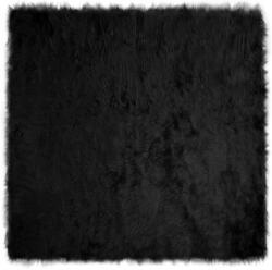 vidaXL Műgyapjú Szőnyeg Tafalla Fekete 120 x 120 cm Poliészter 42021575 (42021575)