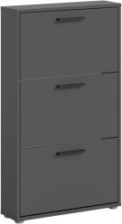 Bega Sam cipősszekrény, 59x103x17 cm, 3 rekesz, antracit