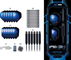 XQ max Set sageti darts steel XQ Max Neptune Dual, 22g, brass, doua seturi (QD7900060)