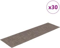 vidaXL 30 db krémszínű lépcsőszőnyeg öntapadós téglalap alakú 76x20 cm 3365730 (3365730)