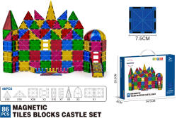 Mamido Set de construcție magnetic colorat 86 piese MT1475 Jucarii de constructii magnetice