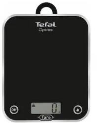 Tefal Optiss konyhai mérleg - BC5005V0, 5 kg, edzett üveg, tára funkció, folyadékmérési funkció, 0, 5 g pontosság, LCD kijelző, akasztóhorog, fekete (GC.TEFAL.CANTARNEGRU.-978)