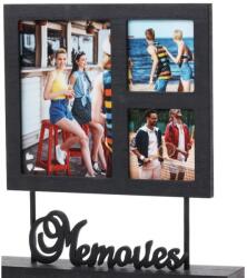 Home&Styling Fényképkeret, Home&Styling Collection, MDF, 24x24 cm, 3 fotó, fekete (KO-DD1000580N)