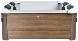  Jakuzzi, MSpa Frame Amber Aero PLUS, 6 személyes, 1150 l, 180 × 180 × 65 cm, duál masszázsrendszer, LED világítás, UVC fertőtlenítés, fa hatású burkolat (TC8050656)