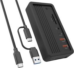  ICY BOX IB-DK4072M-CU31 10in1 Univerzális USB-C Laptop dokkoló Állomás 100 Watt (611854)