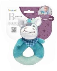  Bébi csörgõ, szamár, velúr, plüss, 15x15 cm lapon