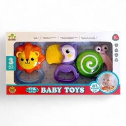  Bébi csörgõ klt. , 3 db, rágókás, 29x16 cm dob