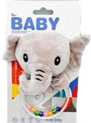  Bébi csörgõ, velúr, plüss, 4 féle, 12x21 cm lapon