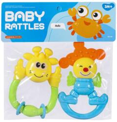  Bébi csörgõ, 2 db, bohócos, 22x19 cm zacsk