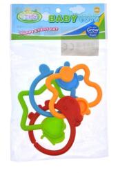  Bébi csörgõ, lánc építõ, 12x14+ cm zacsk