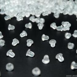  FÜL02 - 1 pár szilikon műanyag fülbevaló rögzítő 3x5mm-es