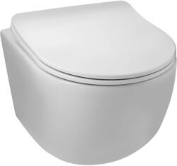 BALNEO Luna vas wc cu capac soft-close agăţat fără margine cu spălare turbionară alb lucios G0101010101-3 (G01010101013)