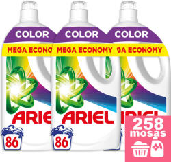Ariel Color Folyékony Mosószer 3x3, 87L 258 Mosás