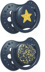 LOVI Suzete din silicon Lovi - Stardust, 18м+, 2 bucati, Albastru (22/895_blu)