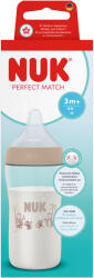 Nuk Шише със силиконов биберон NUK - Perfect Match, 260 ml, размер M, Маймуна (10216325)