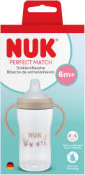 Nuk Чаша със силиконов накрайник NUK - Perfect Match, 260 ml, 6+ m, Маймуна (10216313)