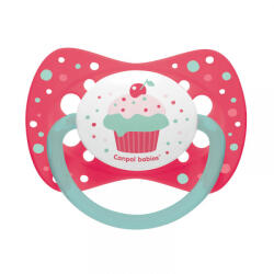 Canpol Силиконова залъгалка Canpol - Cupcake, Розова, 18+ m (23/284_pin)