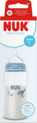 Nuk Шише със силиконов биберон Nuk - First Choice, Temperature control, 300 ml, размер М, Кит (10216340)