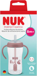 Nuk Чаша със сламка NUK - Perfect Match, 260 ml, 8+ m, Мечка (10216319)