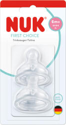 Nuk Силиконови биберони за шише NUK - First Choice, размер XL, 6+ m, 2 броя (10124051)
